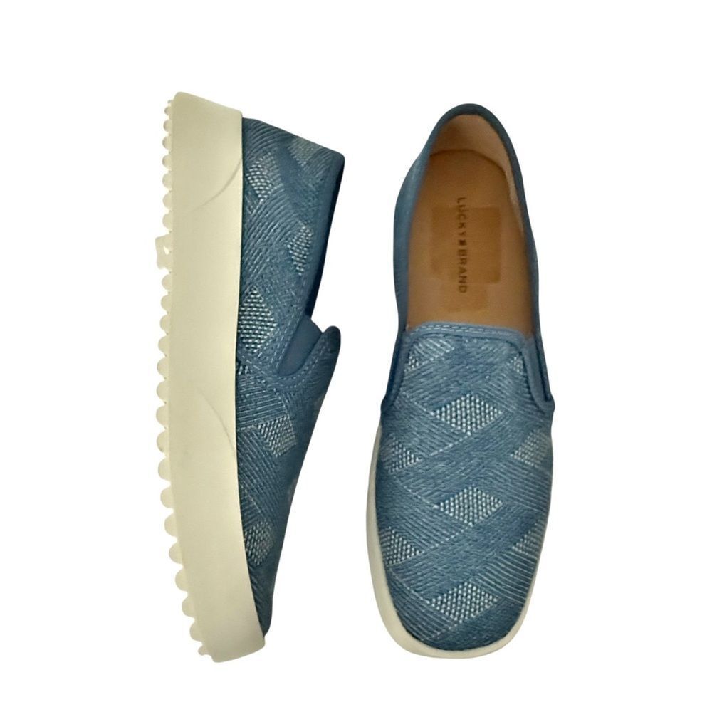 Lucky Brand Blue Denim Gimmony Slip-on Sneakers